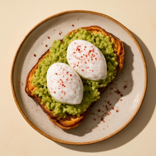 Avo & Poached Eggs on Sourdough